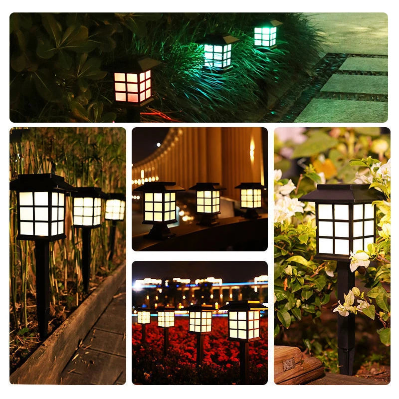 2 Pack Solar Pathway Light Outdoor Solar Lamp Waterproof Landscape Lighting for Garden Yard Patio Walkway Driveway Camping Decor