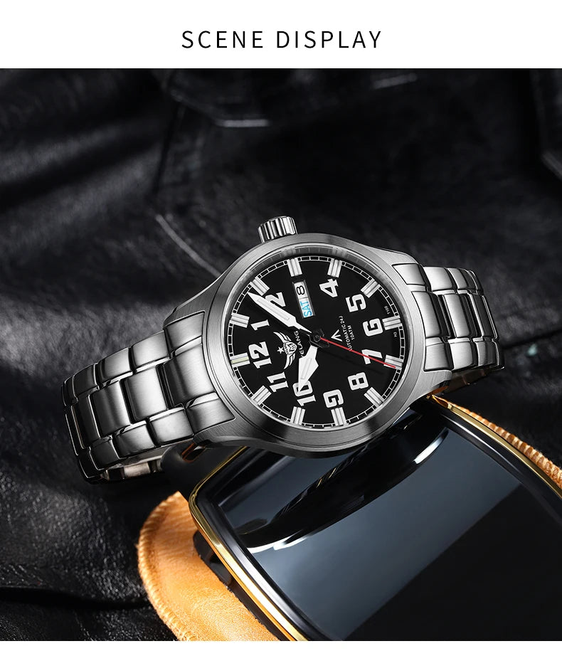 Yelang V1007 42MM Men Watch NH36 Luminous T100 Brand 100M Waterproof Mechanical Automatic Watch Sapphire Lens Reloj Business