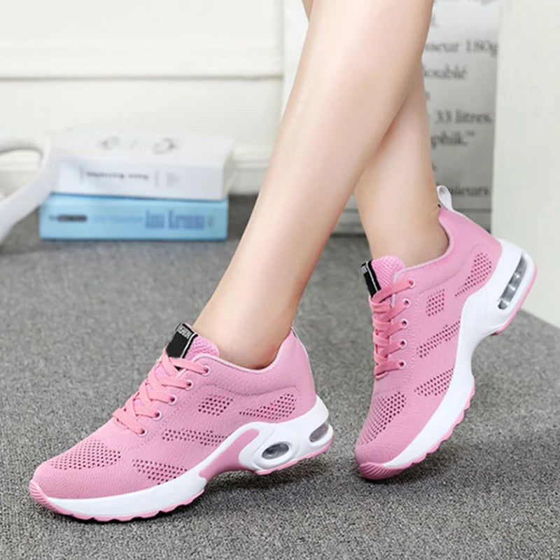 Fashion Women Sneakers Lace Up Women's Sneakers Plus Size Platform Shoes Soft Breathable Zapatillas Mujer Female Footwear