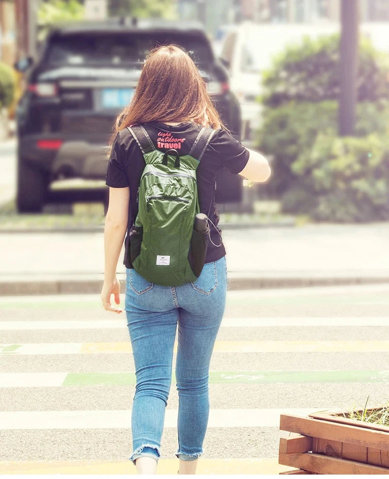 Camping Backpack 18L Capacity Portable Foldable Waterproof Shoulder Bag Men Women Outdoor Travel Hiking Backpack