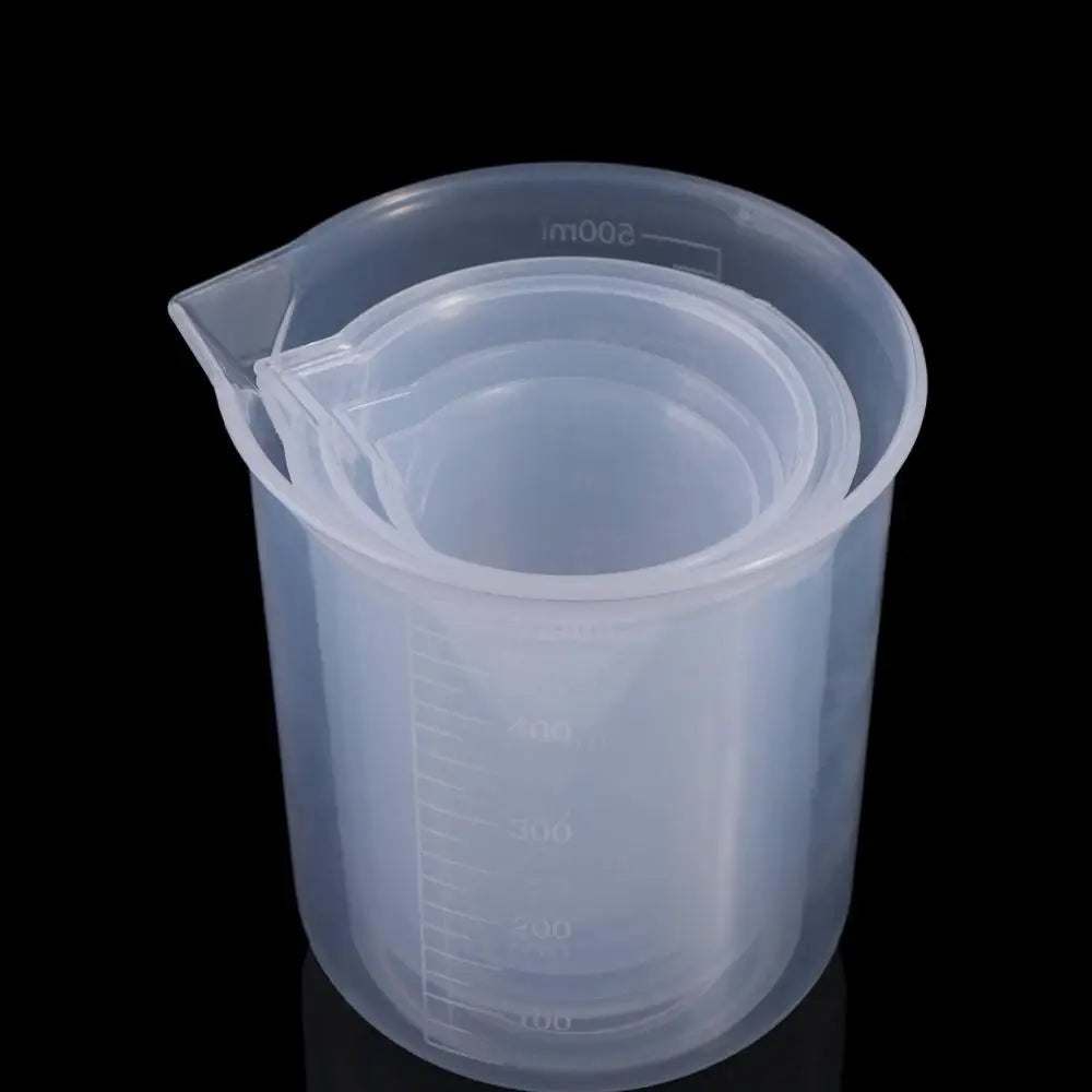 Plastic Transparent Measuring Cup for Kitchen Chemical Laboratory Test Stackable Graduated Cylinder Beaker Mixing Cups