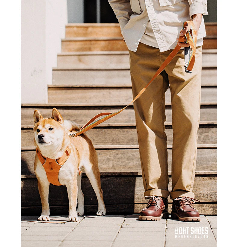 Men's Vintage Second-layer Cowhide Boat Shoes Genuine Leather Derby Shoes Round Toe Low Top Boots British Style Work Shoes