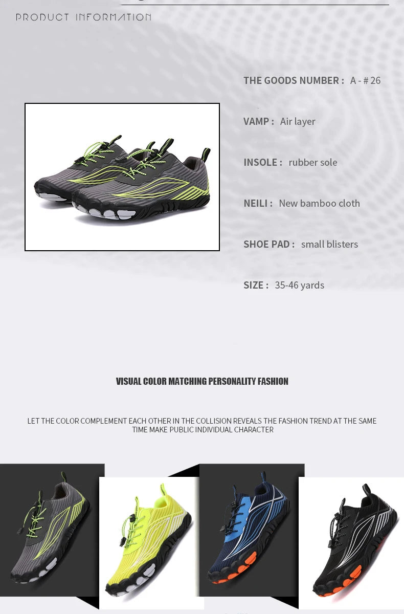 EOCENE Quick-Dry Water Shoes – Lightweight Aqua Sneakers for Beach, Swimming, Hiking, Fishing & Outdoor Sports