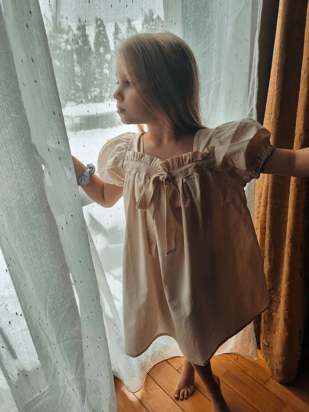 Summer Kids Dress Floral Dress For Girls Short Sleeve A Line Party Dress Girls Clothes 1-6 Years