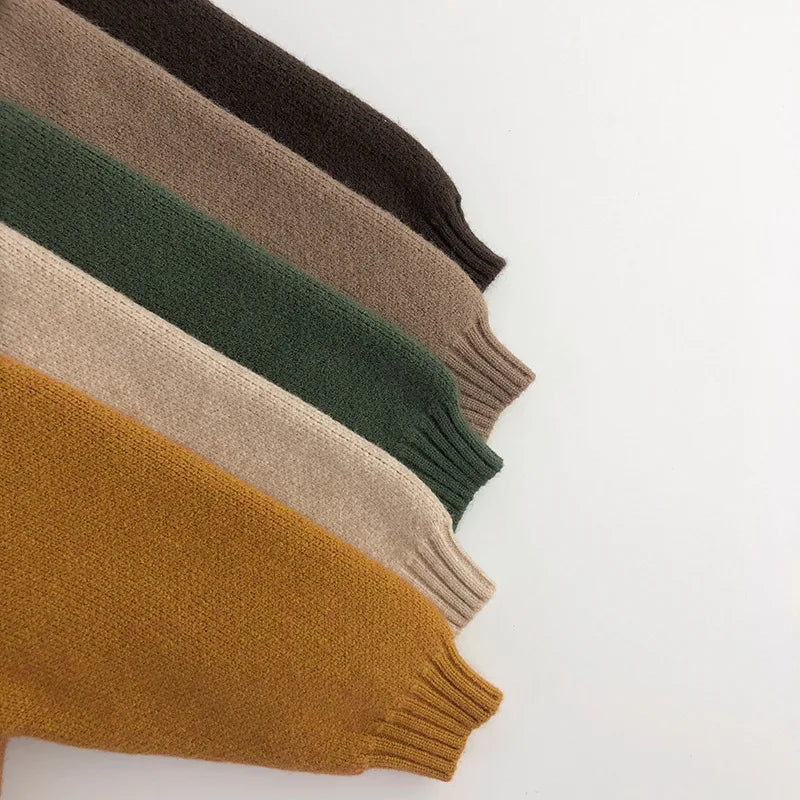 Kids Baby Clothes Sweaters Pullover Cartoon Boys Girls Knitwear Korean Style Children Infant Pullover Outwear 1-6Y Unisex