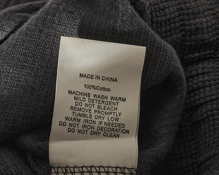 Herfst Amerikaanse eenvoudige wafel borduurwerk joggingbroek herenmode puur katoen losse elastische taille trekkoord sport casual broek