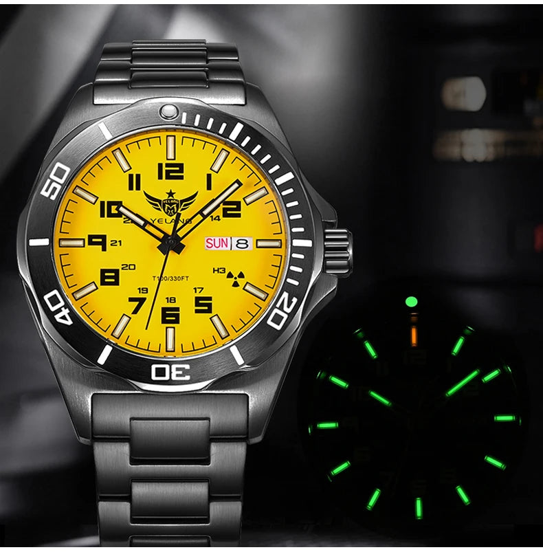 YELANG Watch Men's 44MM Mechanical Wristwatches Luxury Sapphire Glass AR Coated Automatic Watches 10BAR Waterproof Watch For Men