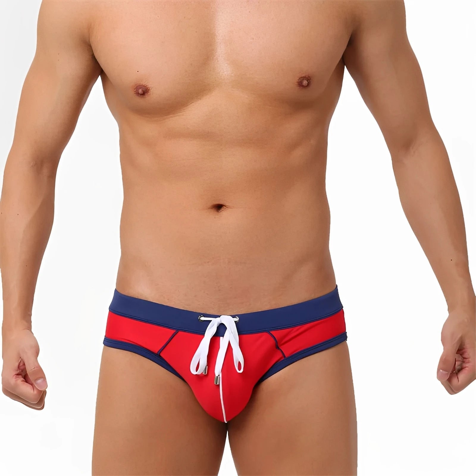 Men’s Printed Swim Briefs – Low Waist Padded Swimsuit for Beach, Pool & Summer Sports