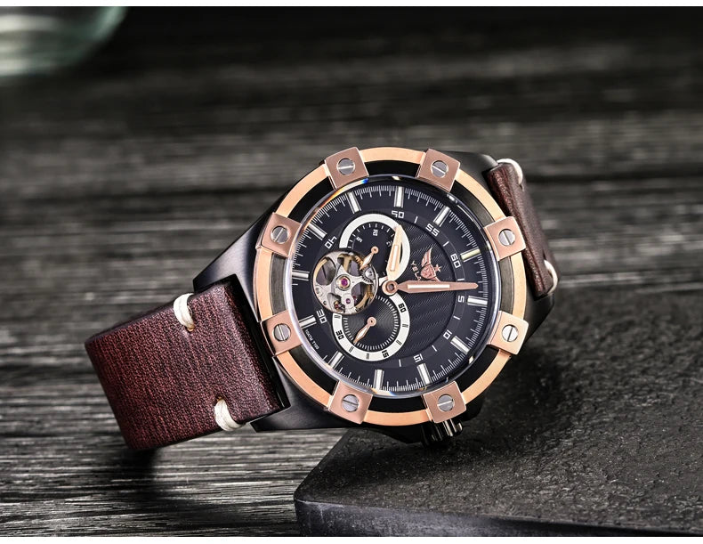 Yelang V1024 Men Brand Watches 44mm Japan Miyota 82S7 Automatic movement Luminous Men 100m Water-Resistant Watch Military Style