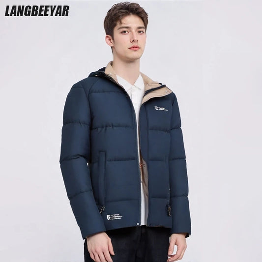 Men's Top Grade Designer Brand, Parka Jacket Cropped Thick Casual Fashion, Hooded Windbreaker, and Quilted Bubble Male Coats