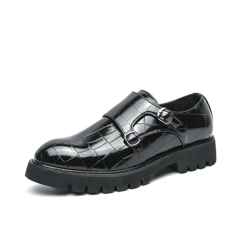 2024 Nieuwe luxe heren formele kledingschoenen Groene heren formele volwassen zakelijke pak loafers Coole heren bruiloft feest schoenen