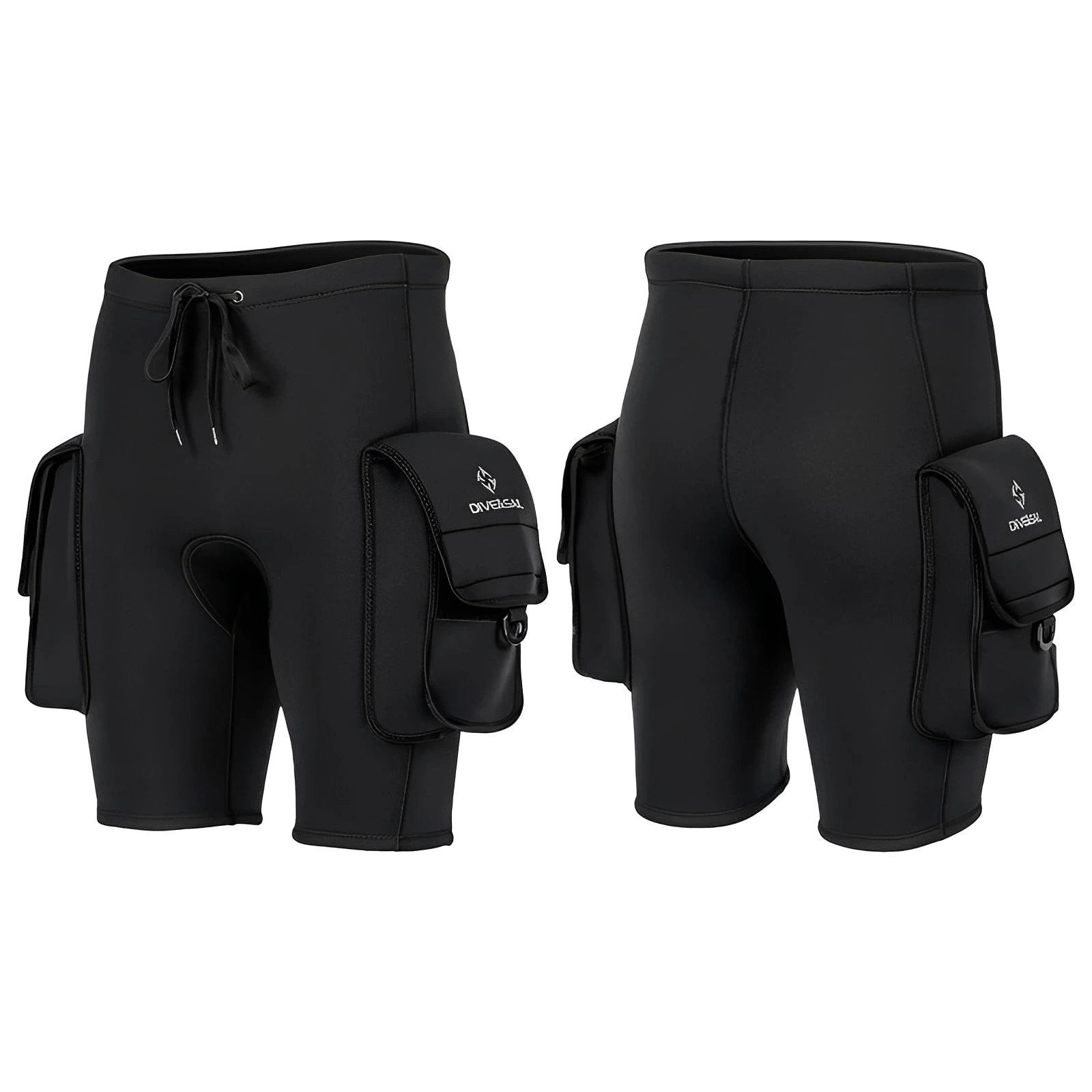 Men’s 3MM Neoprene Wetsuit Shorts – Thermal Diving & Surfing Shorts with Pocket for Swimming, Snorkeling & Water Sports