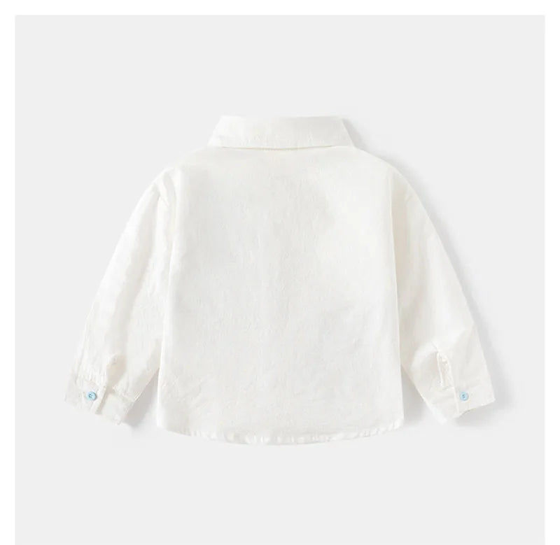 New Autumn Kids Shirt Girls Boys Cute Oil Painting Style Blouse Children Simplicity Long Sleeves Tops 2-6T Unisex