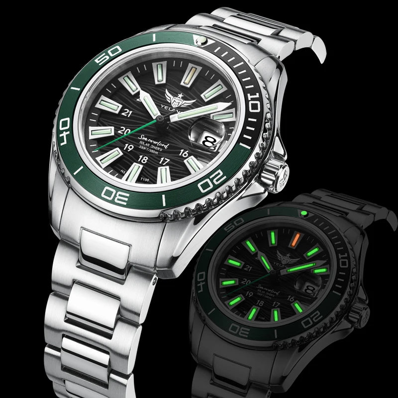 Yelang V1214 Women's Watch Japan VS43 Eco-Drive Solar Watch 36mm Ladies Fashion Sapphire Swiss Luminous 100M Waterproof Watch
