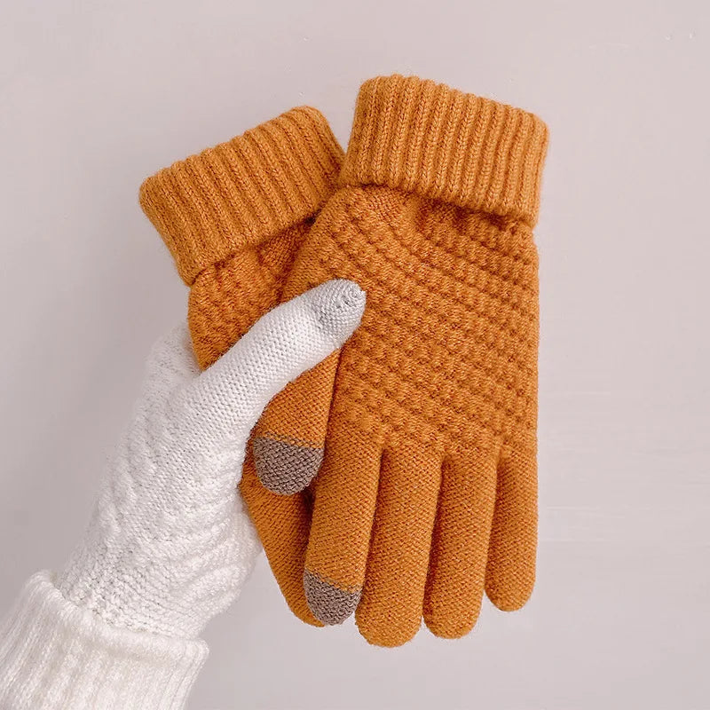 Women's Winter Gloves Cycling Motorcycle Tactical Hiking Sky Fishing Snowboard Full Finger Plush Thickened Gloves