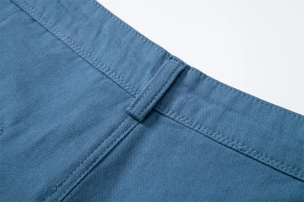 2025 Men's 5-Inch Casual Shorts 100% Cotton Solid Elastic Waist Summer Comfy Beach Business Social Multi Colours