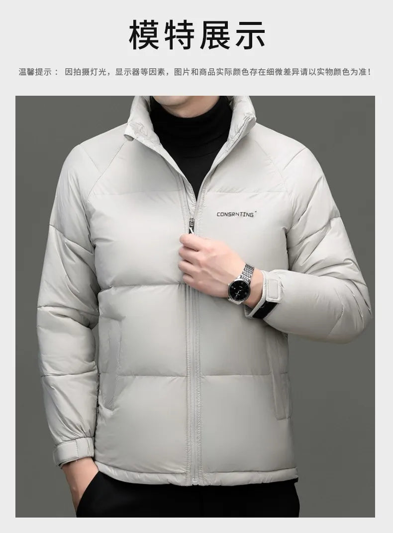 Men's Top Grade Designer Brand Parka Jacket, Casual Fashion Hooded Cropped Windbreaker, and Quilted Puffer Male Coats
