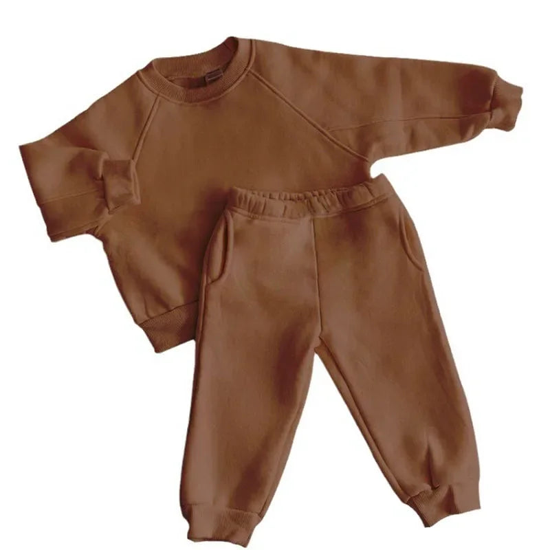 New Spring Boys Clothing Kids Girl Loose Leisure Sports Suit Children 2PCS Hoodie + Sweatpants 4-6Y Unisex