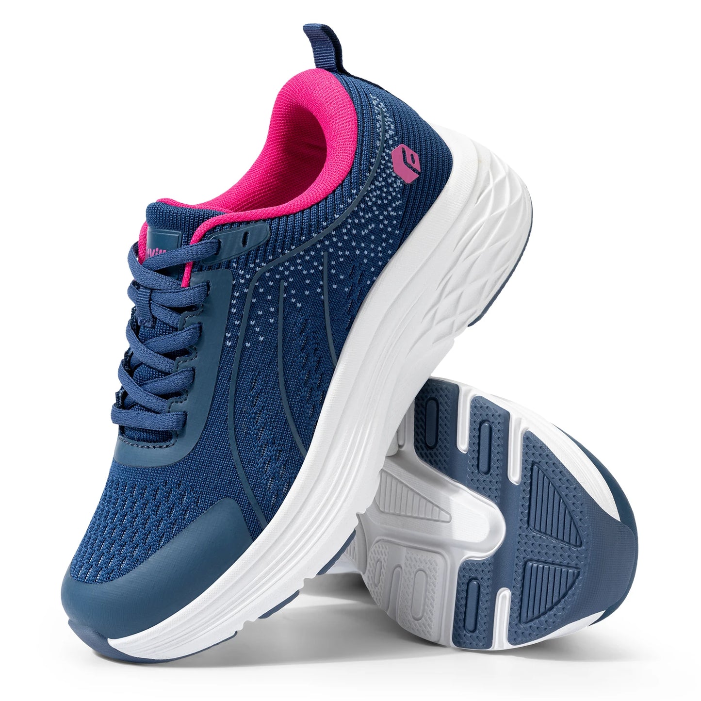Damesschoenen met brede breedte, lichtgewicht sneakers voor dames met brede breedte voor platvoeten, verlichting van hielpijn en plantaire fasciitis