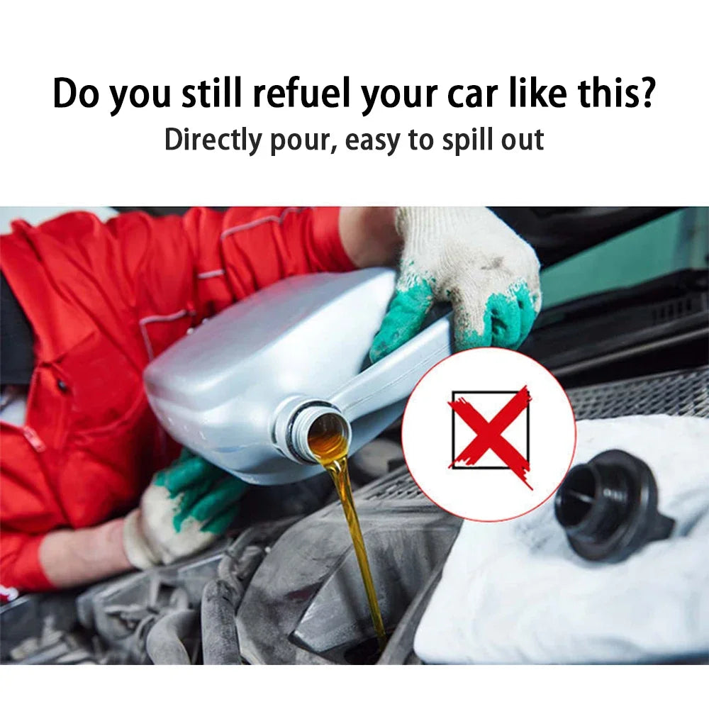 Engine Refueling Funnel with Filter for Car Motorcycle Truck Oil Gasoline Filling Strainer Extension Pipe Hose Funnels Tool