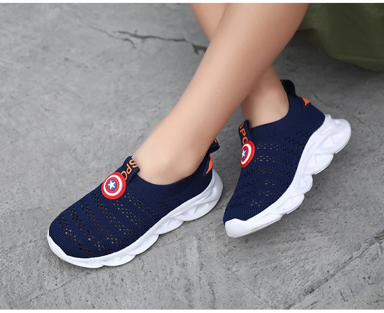 Unisex Summer Children Shoes Sport Sneakers Breathable Casual Shoes Mesh Net Cloth Kids' Sports Flat Sneakers