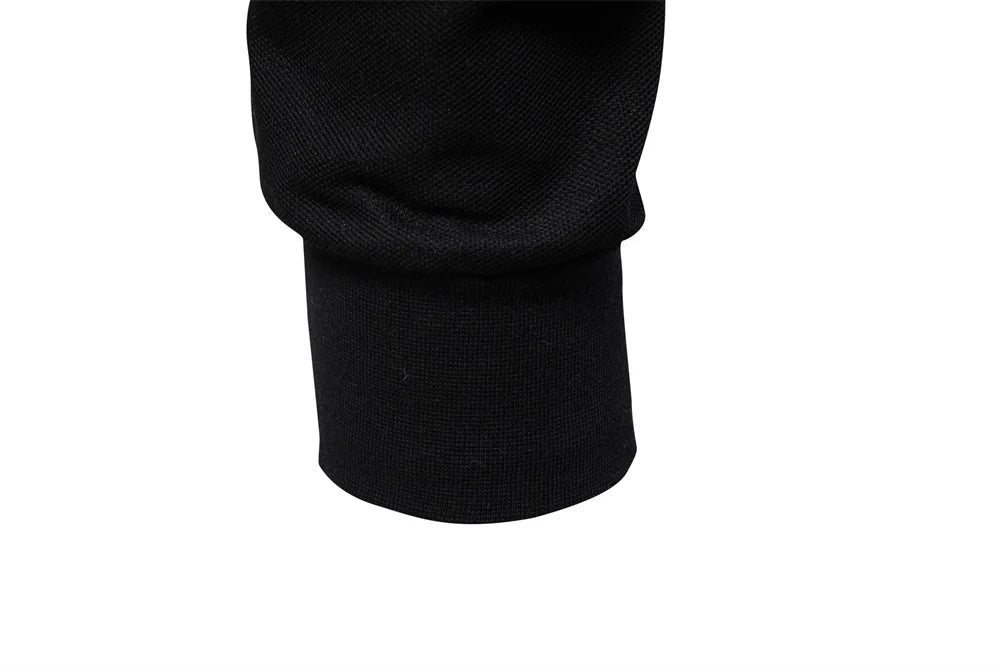 2025 Men's Business Casual Polo Shirt Solid Colour Long Sleeve Cotton Rich Blend Breathable Polos For Male