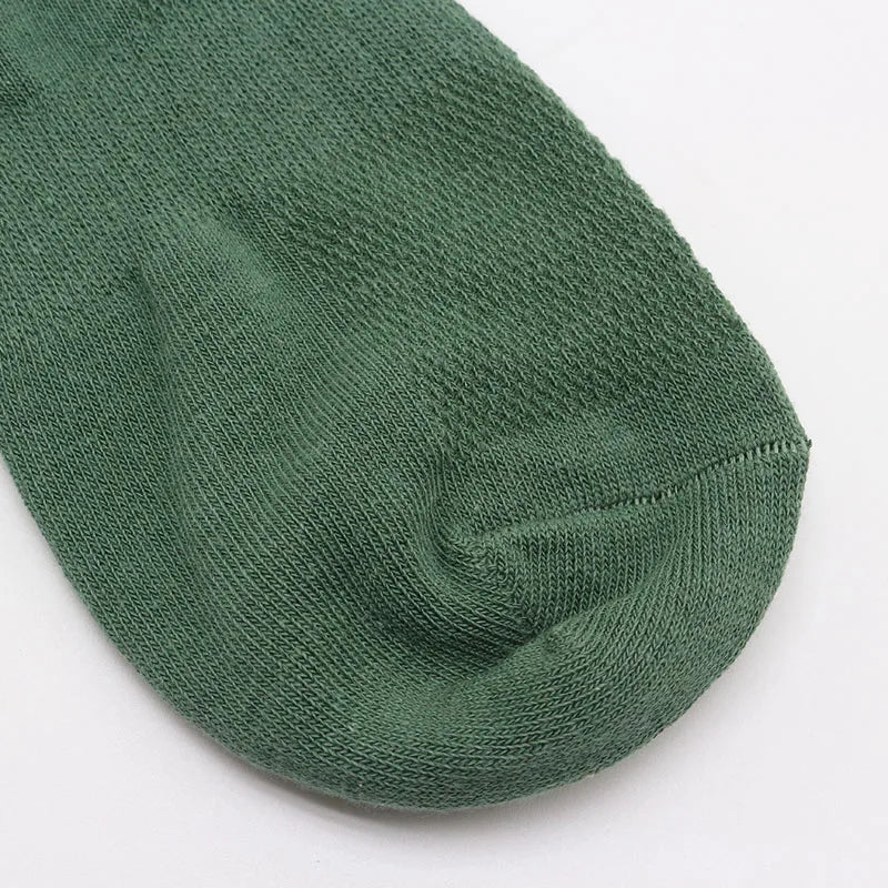 5 Pairs Summer Men's Cotton Short Mesh Harajuku Comfortable Solid Colour Casual Ankle Socks Male Net Sneaker Socks