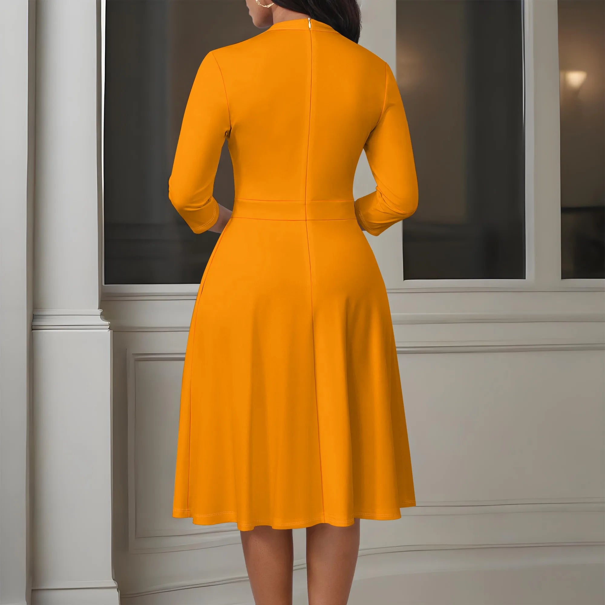 Women's Abstract Off Shoulder Maxi Dress 3/4 Sleeve Blue Gold Slit Party Evening