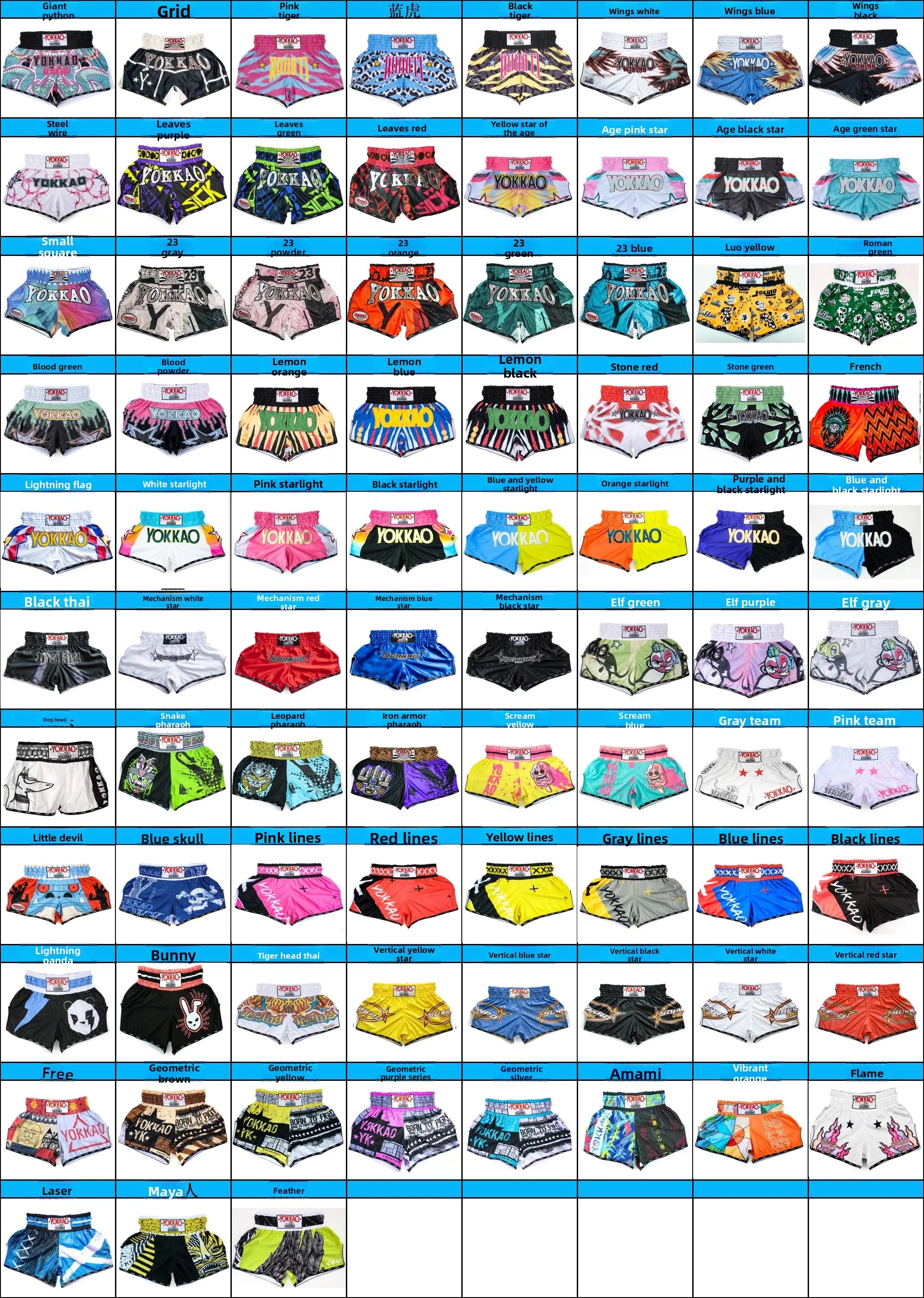 YOKKAO Limited Edition Boxing Shorts – Professional Muay Thai & MMA Fight Shorts for Men & Women Training & Combat Sports
