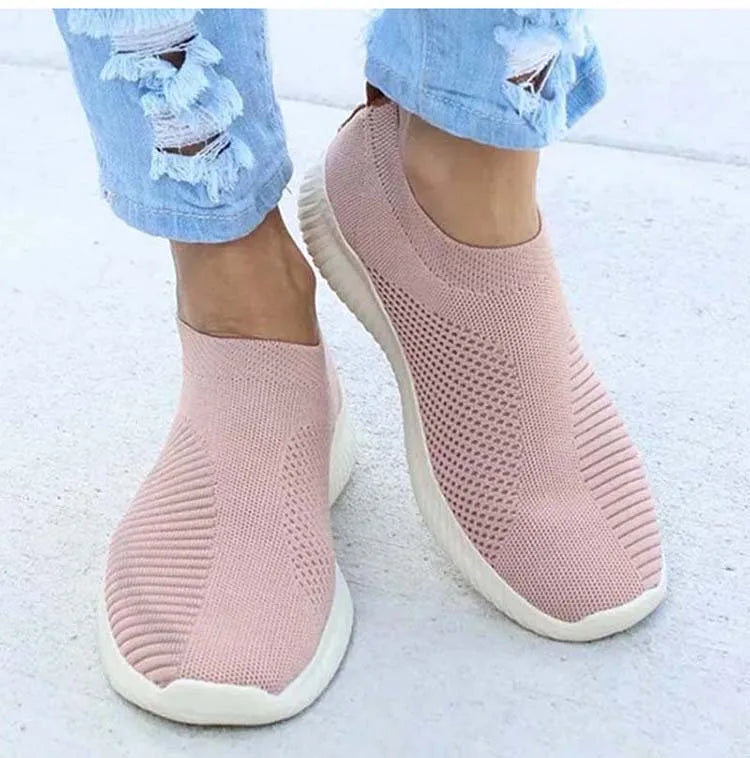 Fashion Casual Shoes 2025 New Women's Sneakers Walking Flat Women Sneakers Slip On Plus Size Ladies Vulcanize Shoes Woman Shoes