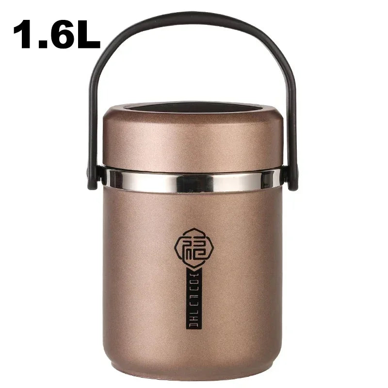 6 uur thermische vacuüm lunchbox 304 roestvrij staal geïsoleerde Worker volwassen voedselcontainer grote picknick student bento box set
