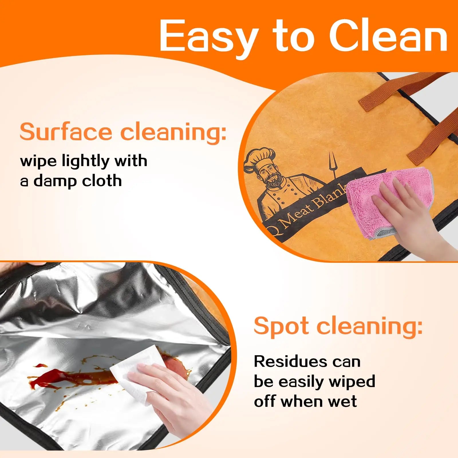 BBQ Blanket for Resting Meat,Reusable Smoker Meat Resting Blanket, 5-Layer Insulation& Wide Mouth Bag to Keep Warm and Fresh