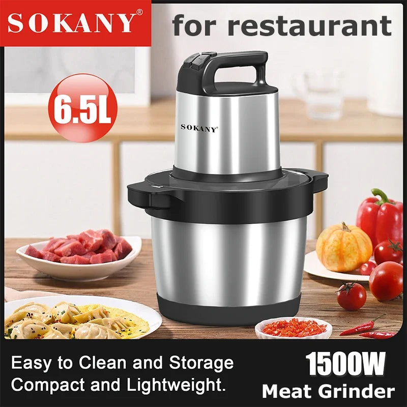 Meat Grinder Kitchen Chopper 3 Gear Electric Meat Grinders Stainless Steel Vegetable Food Processor Blender Mixer Garlic Crusher