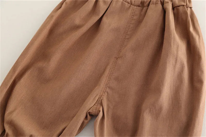 New Summer Kids Clothes 2PCS Set Cute Doll Collar Girls Shirt + Flower Pants Children Thin Style Outwear 12M-5T Girls