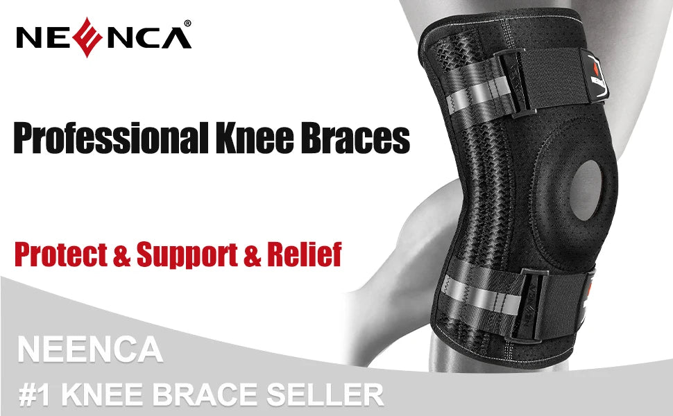 Knee Brace For Knee Pain With Patella Gel Pad And Side Stabilizers - Knee Support For Arthritis, Meniscus Tear, & Injury Recovery