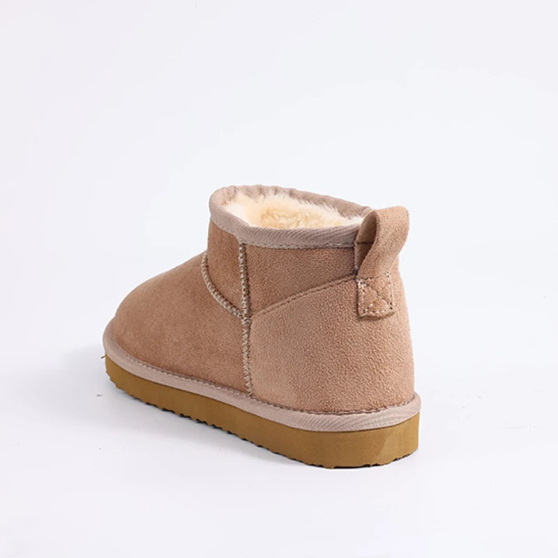 Women's Winter Snow Boots Classic Fur Plush Ankle Shoes Outdoor and indoor Use With Anti-Skid Warm Fuzzy Cotton Shoes