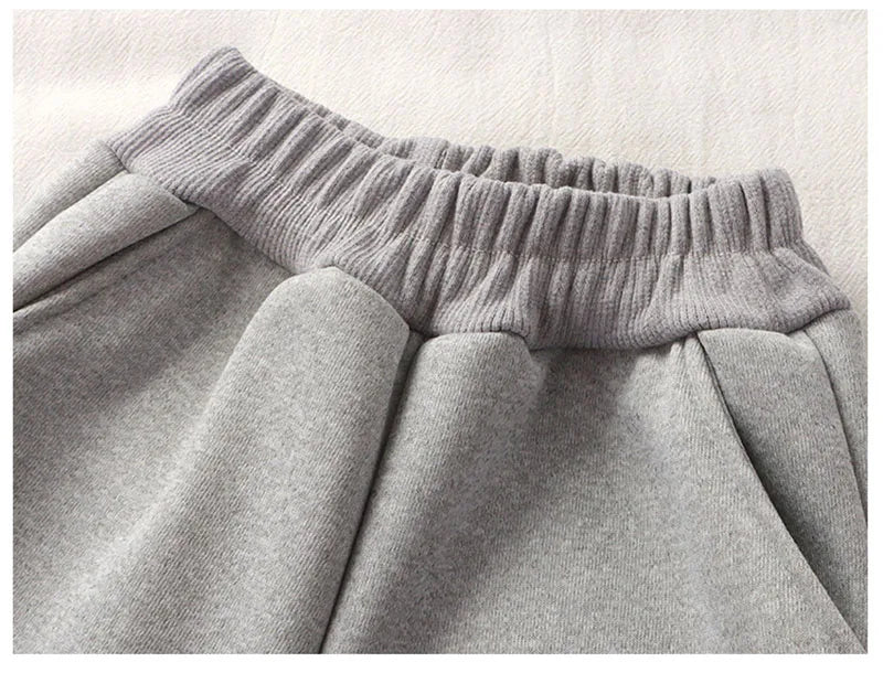 Kids Thicken Clothes Set Girls Cute Solid Colour Letters Sweatshirt + Pants Children Sports Suit Boys 2PCS Outwear 2-8T Unisex