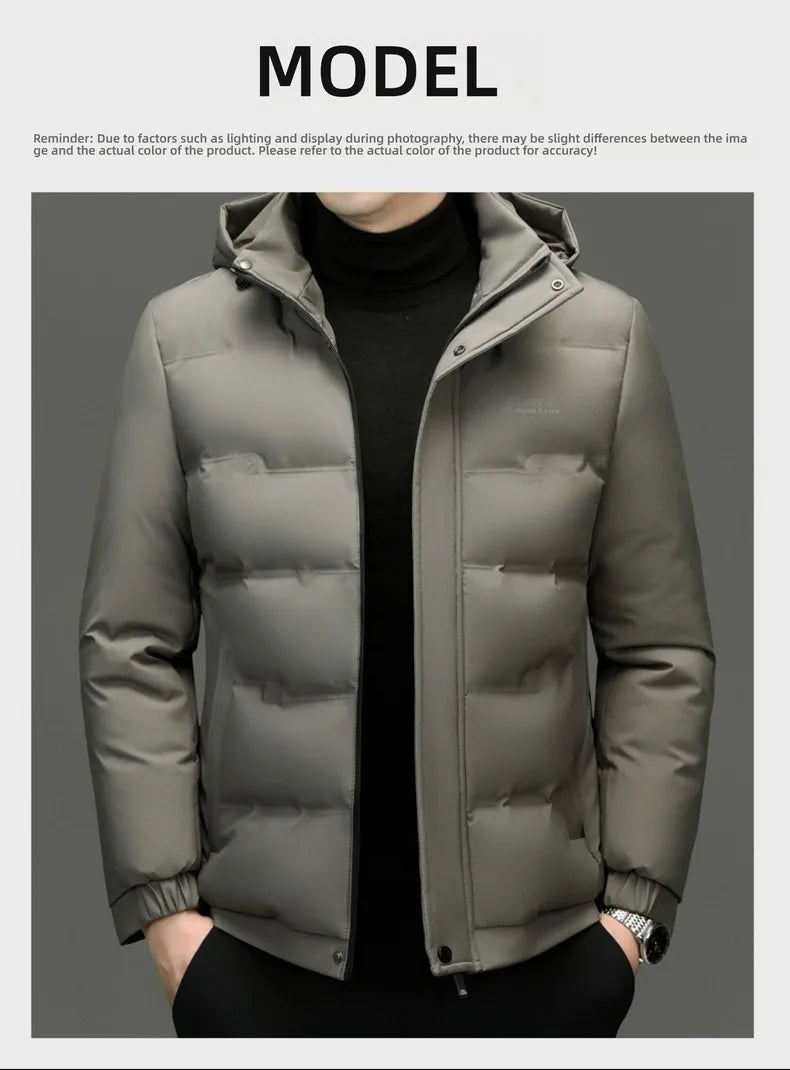 Men's Top Grade Designer Winter Brand Parka Jacket Casual Fashion Windbreaker Hooded Thick Bubble Male Coats