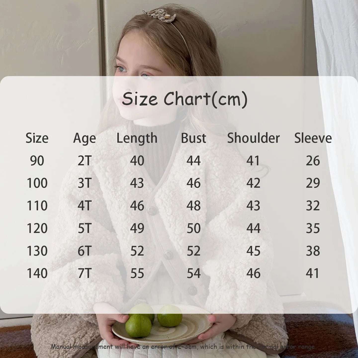 Children's Fleece Coat Spring Autumn Korean Style Female Loose Coat Kid's Thick Casual Outwear Girls Clothing 2-7Y Girls