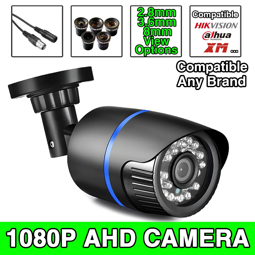 AHD CCTV Camera 3000TVL 1080P 2MP Full HD ALL Brand OK Outdoor Waterproof IP66 Night Vision Mini Surveillance With Bracket