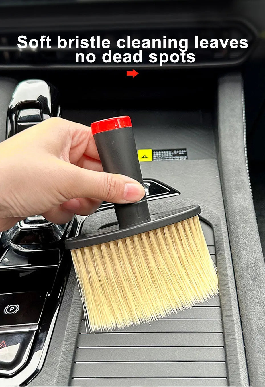 SEAMETAL Car Interior Cleaning Brush Soft Bristles Dust Removal Brush Auto Air Outlet Gaps Duster for Car Detailing Clean Tool