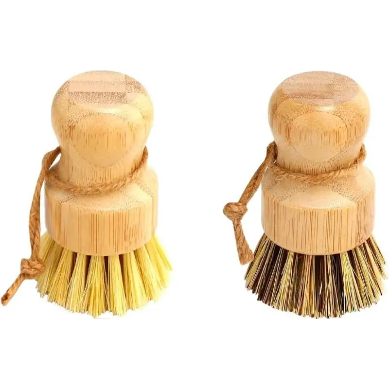 2 stuks bamboe afwasborstel natuurlijke scrub reinigingsborstel groenteborstel voor afwas gietijzeren potten pannen badkamer keuken gootsteen