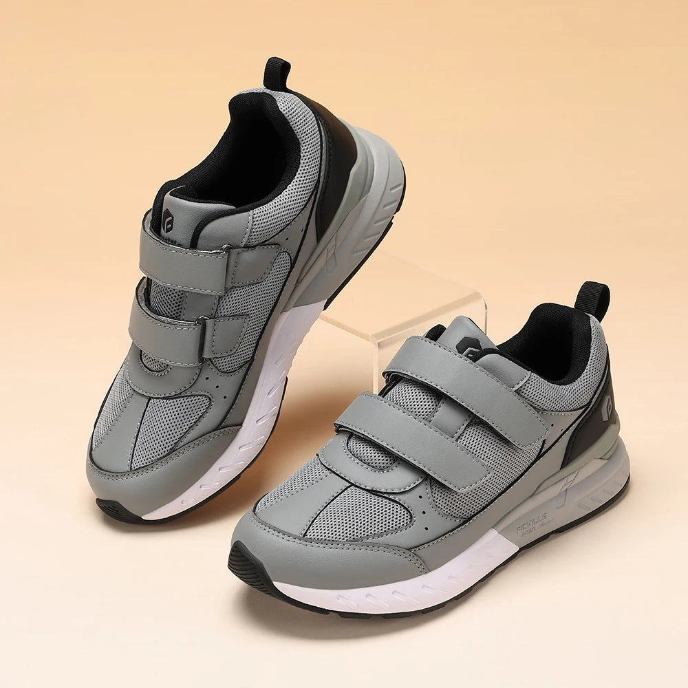 Men's Diabetic Shoes For Extra Wide Width Adjustable Closure Walking Shoes Slip-On Sneakers For Swollen Foot and Pain Relief