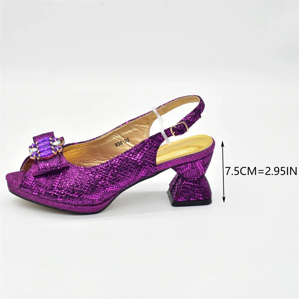Fashion Italian Shoes with Matching Bags for Nigeria Women Ladies Shoe and Bag Set Latest Designers Luxury Woman Pumps
