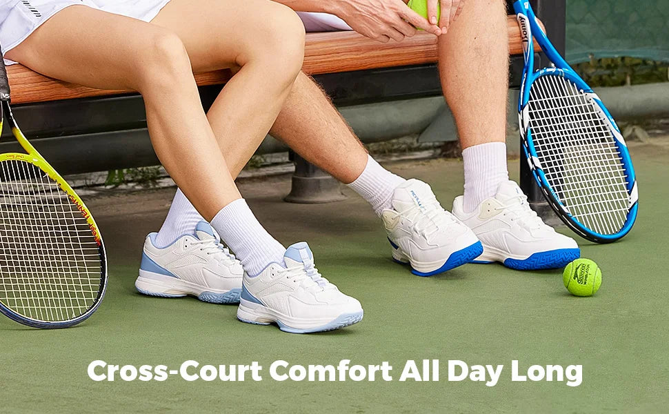 Men's Tennis Shoes Professional Training Sneakers Wear Resistant Anti-Slip Sweat Absorbent for Swollen Feet Arch Support