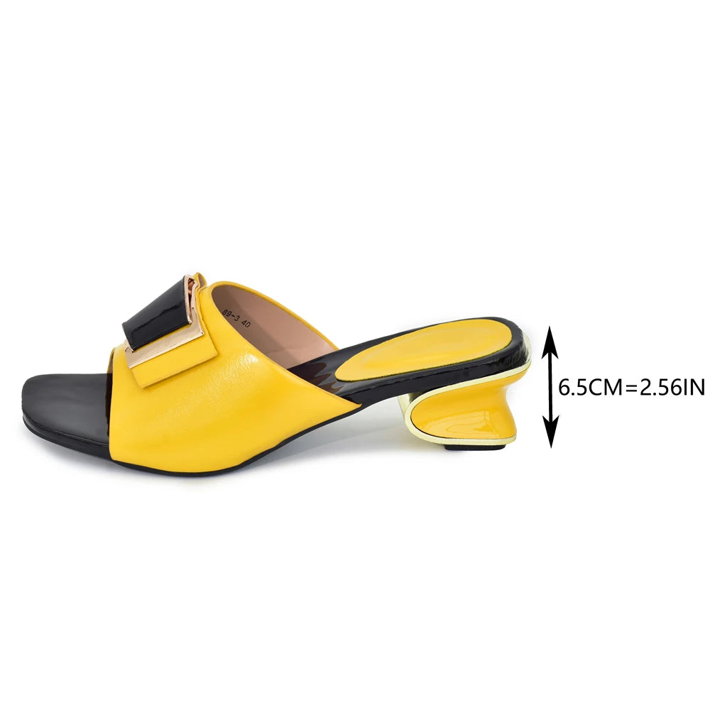 2025 Italian Women High Quality African Wedding Shoe Suitable for Spring & Autumn Pumps Sexy Buckles High Heels Shoes
