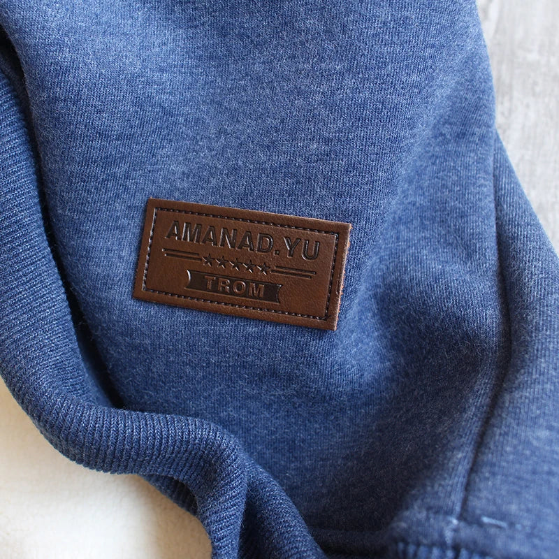 Herbst Winter New American Simple Thick Arctic Fleece Solid Color Sweatshirt Herren Reine Baumwolle Washed Pullover Casual Sportwear