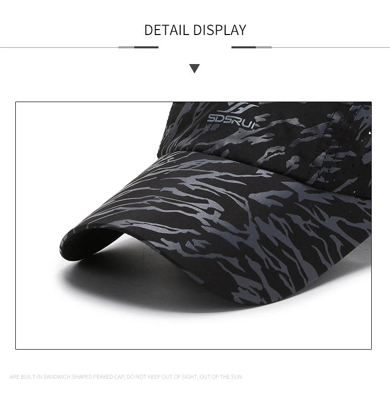 Summer Quick Drying Breathable Thin Women Men's Baseball Cap Outdoor Sports Fishing Travel Cycling Climbing Sun Hat A220