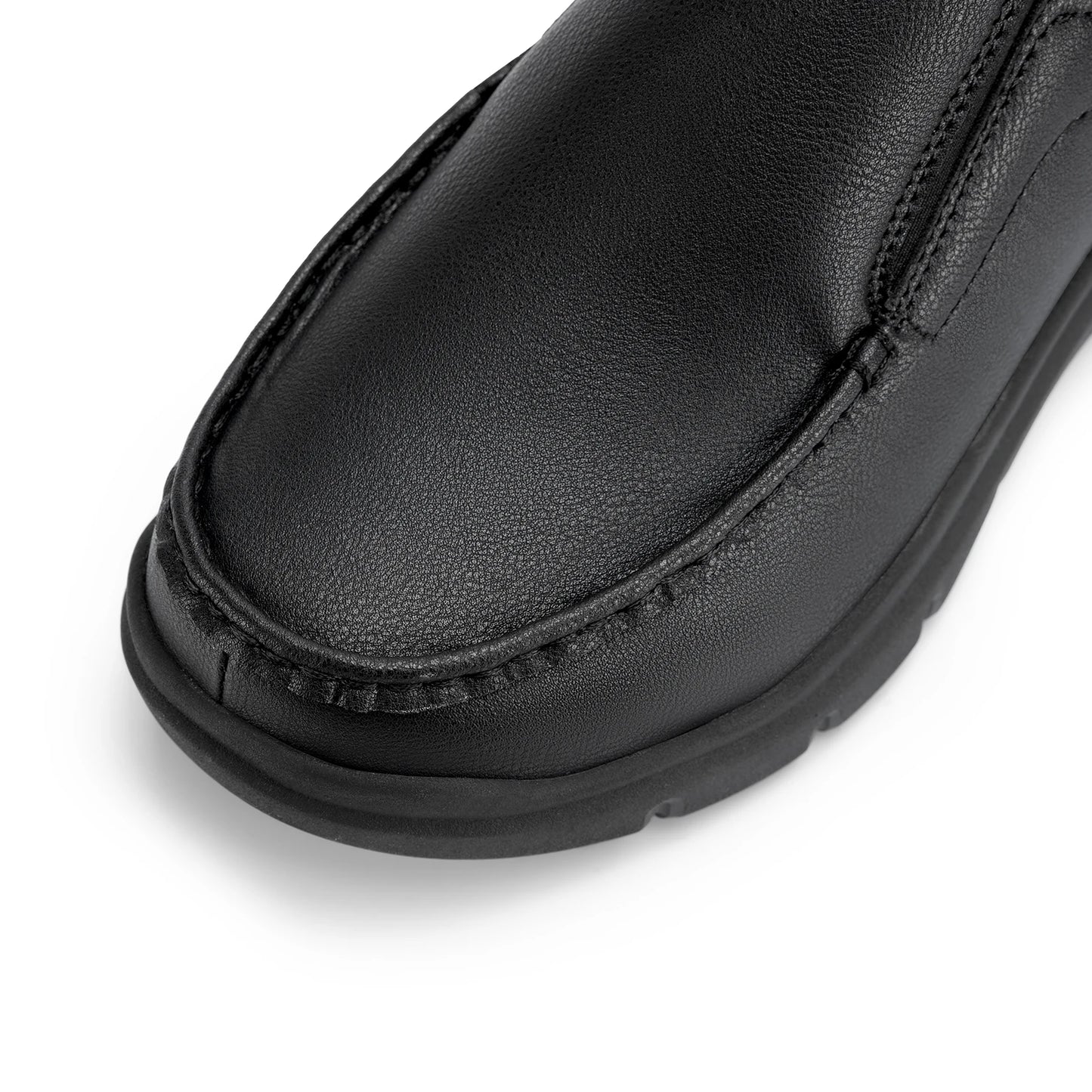 Men's Shoes Wide Width Leather Slip-On Casual Shoes Lightweight For Swollen Feet with Arch Support Pain Relief