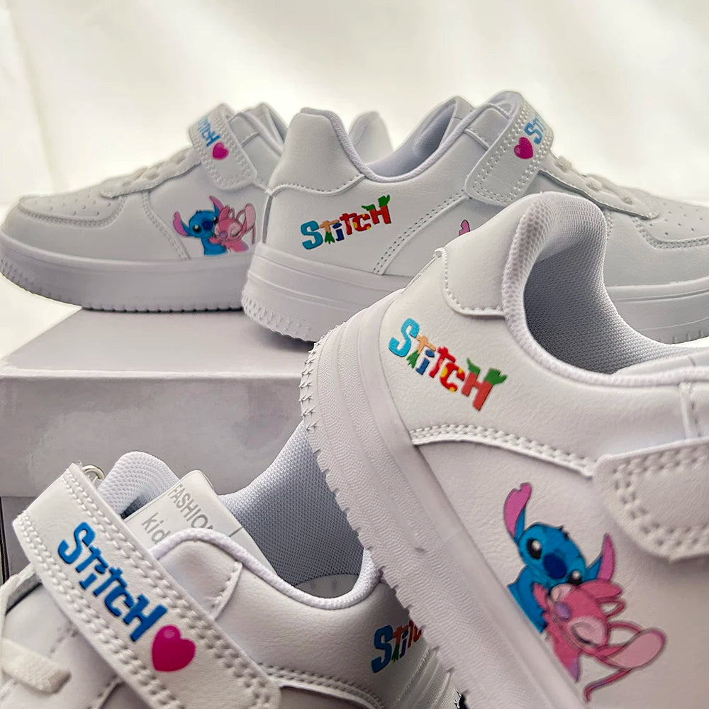 Stitch Shoes Sneakers For Children Student Casual Basketball Shoes Kid Sneakers Girls Boys Running Fashion Sports Shoes Gift